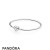 Pandora Jewelry Bracelets Bangle Moments Silver Bangle Bracelet Logo Heart Clasp Official
