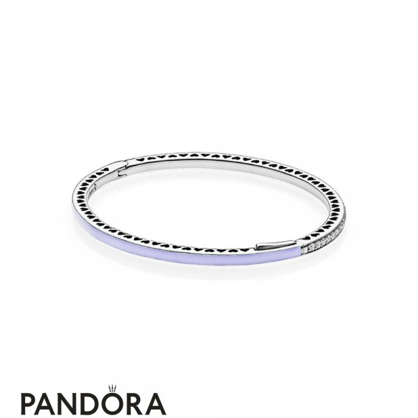 Pandora Jewelry Bracelets Bangle Radiant Hearts Of Lavender Enamel Official