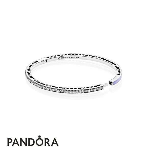 Pandora Jewelry Bracelets Bangle Radiant Hearts Of Lavender Enamel Official