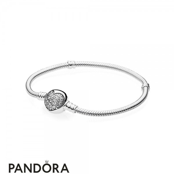 Pandora Jewelry Bracelets Classic Sparkling Heart Bracelet Official