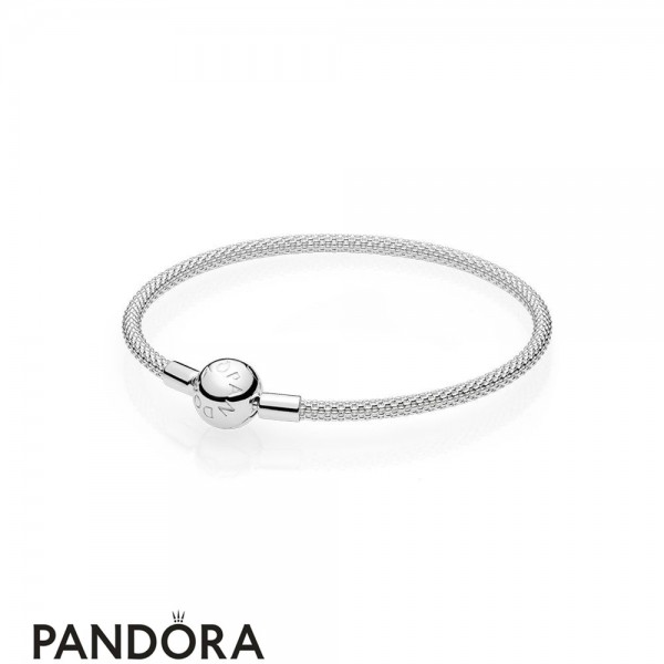 Pandora Jewelry Bracelets Classic Sterling Silver Mesh Bracelet Official