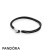 Pandora Jewelry Bracelets Cord Black Fabric Cord Double Braided Leather Bracelets Official