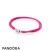 Pandora Jewelry Bracelets Cord Hot Pink Fabric Cord Double Braided Leather Bracelets Official