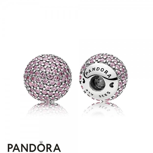 Pandora Jewelry Bracelets Open Bangle Pave Open Bangle Caps Pink Cz Official