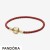 Pandora Jewelry Moments Red Woven Leather Bracelet Official