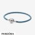 Pandora Jewelry Moments Seashell Clasp Turquoise Braided Leather Bracelet Official
