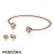 Pandora Jewelry Rose Official Signature Bangle And Earring Gift Set Official