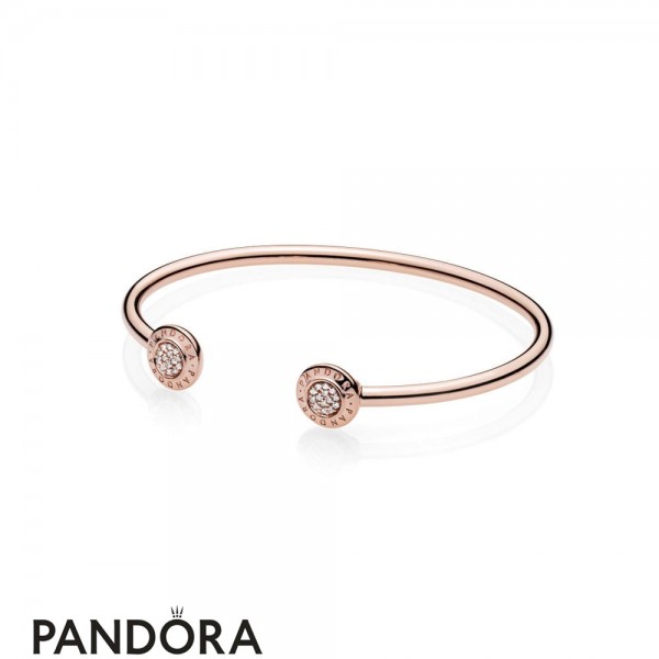 Women's Pandora Jewelry Rose Signature Open Bangle Official