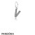 Pandora Jewelry Alphabet Symbols Charms Letter V Pendant Charm Clear Cz Official