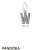 Pandora Jewelry Alphabet Symbols Charms Letter W Pendant Charm Clear Cz Official