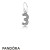 Pandora Jewelry Alphabet Symbols Charms Number 3 Pendant Charm Clear Cz Official