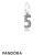 Pandora Jewelry Alphabet Symbols Charms Number 5 Pendant Charm Clear Cz Official