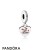 Women's Pandora Jewelry Be Mine Dangle Charm Burgundy Black Enamel Official