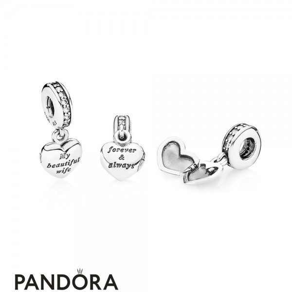 Women's Pandora Jewelry Charm Pendentif Ma Ravissante epouse Official