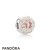 Pandora Jewelry Clips Charms Blooming Dahlia Clip Cream Enamel Blush Pink Crystal Official