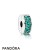 Pandora Jewelry Clips Charms Shining Elegance Clip Teal Cz Official