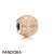 Pandora Jewelry Contemporary Charms Glitter Ball Charm Rose Golden Glitter Enamel Official