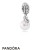 Pandora Jewelry Contemporary Charms Luminous Elegance Pendant Charm White Pearl Clear Cz Official