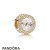 Pandora Jewelry Contemporary Charms Radiant Hearts Charm 14K Gold Clear Cz Official
