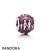 Pandora Jewelry Family Charms Family Silhouette Charm Transparent Fuchsia Enamel Official