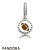 Women's Pandora Jewelry Football Dangle Charm Mixed Enamel Official
