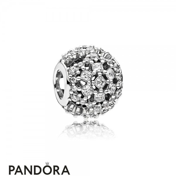 Women's Pandora Jewelry Inspiration Snow Flurry Charm Clear Cz Official