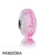 Pandora Jewelry Inspirational Charms Survivor Charm Pink Murano Glass Pink Enamel Official