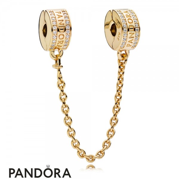 Pandora Jewelry Logo Safety Chain Official