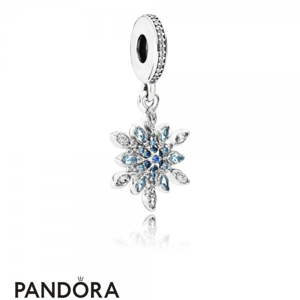 Pandora Jewelry Nature Charms Crystalized Snowflake Pendant Charm Blue Crystals Clear Cz Official