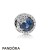 Pandora Jewelry Nature Charms Dazzling Snowflake Charm Twilight Blue Crystals Clear Cz Official
