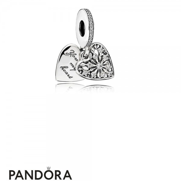 Pandora Jewelry Nature Charms Heart Of Winter Pendant Charm Clear Cz Official