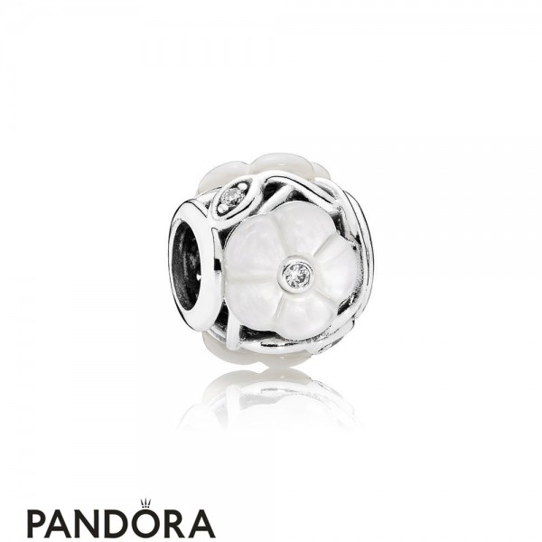 Pandora Jewelry Nature Charms Luminous Florals Charm Mother Of Pearl Clear Cz Official