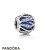 Pandora Jewelry Nature Charms Nature's Radiance Charm Royal Blue Crystal Clear Cz Official