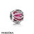 Pandora Jewelry Nature Charms Nature's Radiance Charm Synthetic Ruby Clear Cz Official