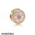Pandora Jewelry Nature Charms Opulent Floral Charm 14K Gold Multi Colored Crystals Clear Cz Official