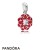 Pandora Jewelry Nature Charms Oriental Bloom Pendant Charm Red Enamel Clear Cz Official