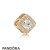 Pandora Jewelry Passions Charms Chic Glamour Geometric Radiance Charm 14K Gold Clear Cz Official