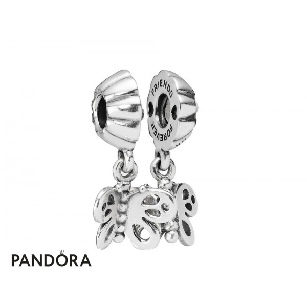 Pandora Jewelry Pendant Charms Best Friends Forever Butterfly Two Part Charm Official