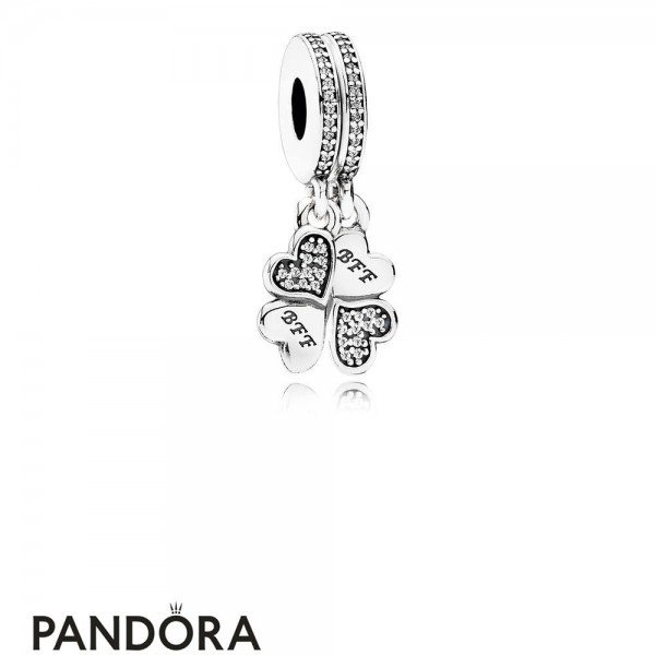 Pandora Jewelry Pendant Charms Best Friends Forever Pendant Charm Clear Cz Official
