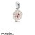 Pandora Jewelry Pendant Charms Blooming Dahlia Pendant Charm Cream Enamel Blush Pink Crystal Official