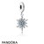 Pandora Jewelry Pendant Charms Crystalized Snowflake Pendant Charm Blue Crystals Clear Cz Official