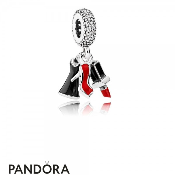 Pandora Jewelry Pendant Charms Glamour Trio Pendant Charm Mixed Enamel Clear Cz Official