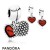 Pandora Jewelry Pendant Charms Piece Of My Heart Daughter Two Part Pendant Charm Red Enamel Official