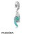 Pandora Jewelry Pendant Charms Tropical Parrot Pendant Charm Mixed Enamels Teal Clear Cz Official