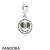 Women's Official Pandora Jewelry Pittsburgh Flag Dangle Charm Mixed Enamel Official