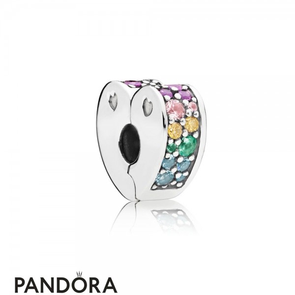 Women's Pandora Jewelry Official Rainbow Arcs Of Love Spacer Clip Official