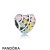 Women's Pandora Jewelry Rainbow Hearts Charm Official Official