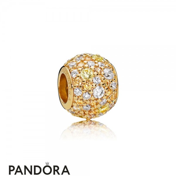 Pandora Jewelry Shine Golden Pave Ball Charm Official