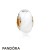 Pandora Jewelry Shine White Waves Murano Glass Charm Official