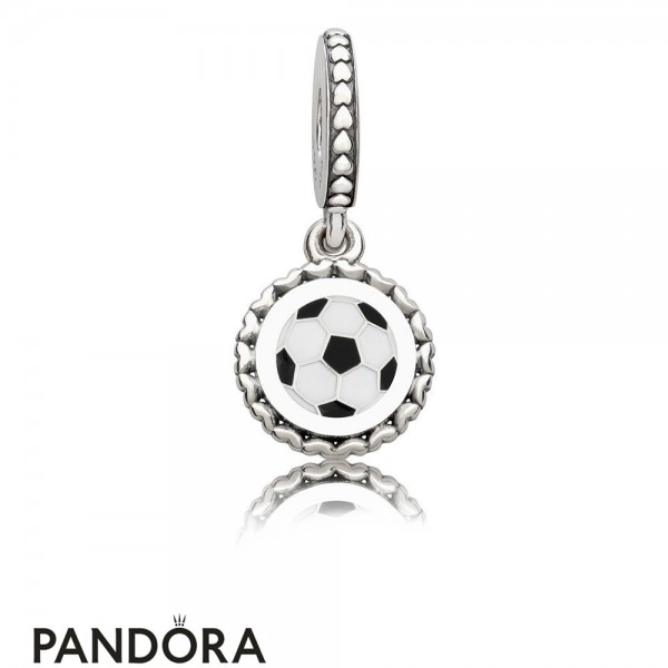 Women's Pandora Jewelry Soccer Dangle Charm Mixed Enamel Official